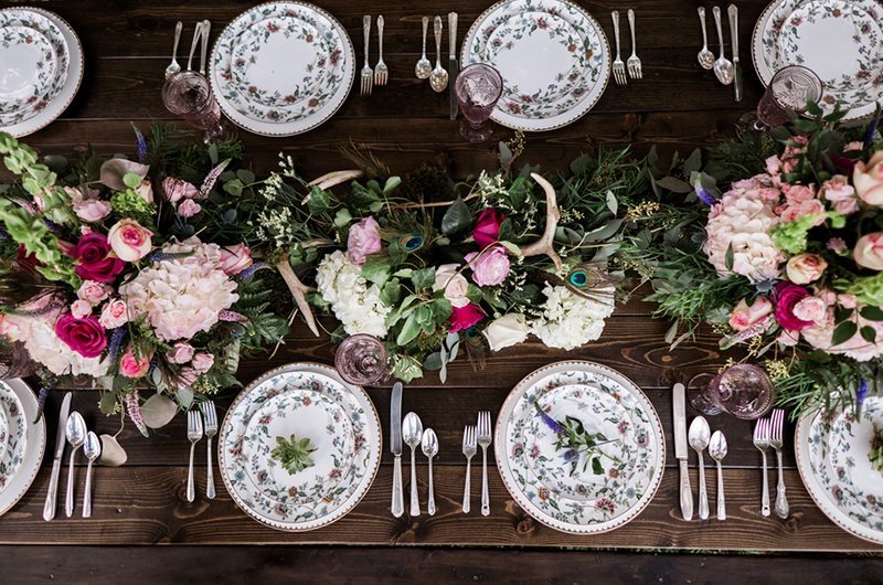 Woodland Fairytale Wedding Inspiration Table Setup1