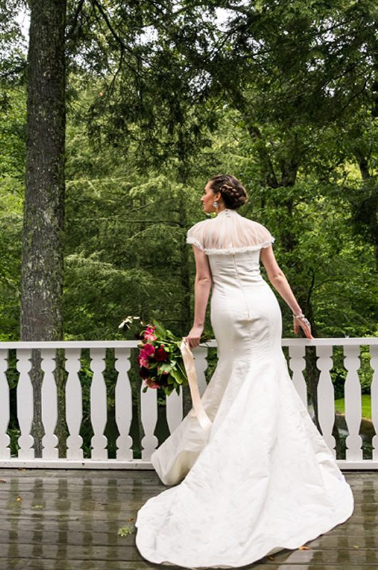 Classic Trumpet Silhouette Wedding Dress Back