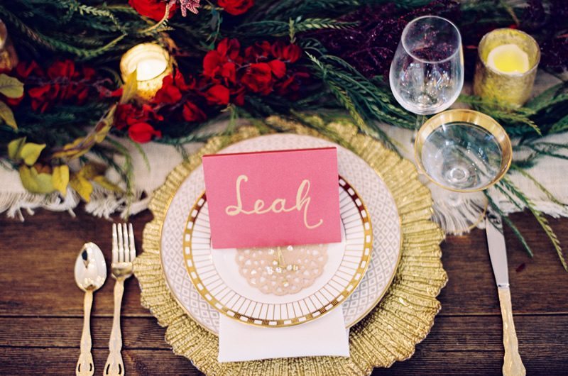 Colorful Spanish Wedding Inspiration Place Setting