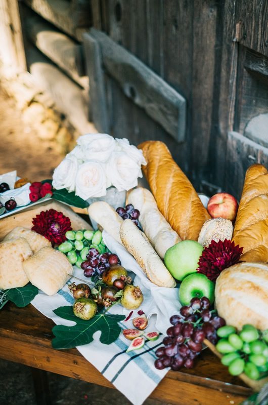 French Country Wedding Inspiration Food