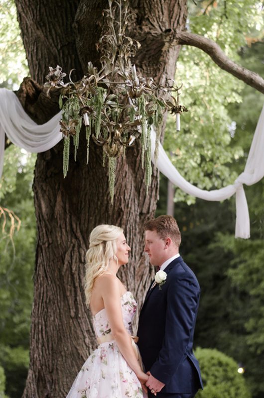 Romantic Backyard Wedding Inspiration Ceremony