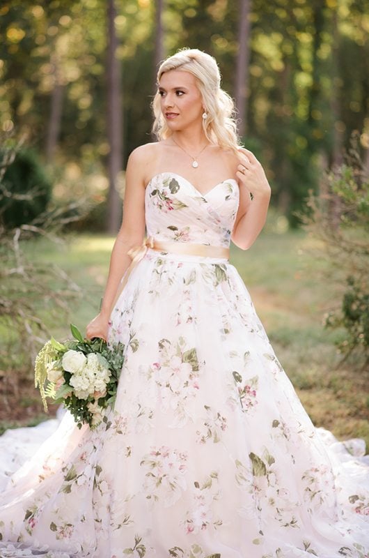 Romantic Backyard Wedding Inspiration Dress