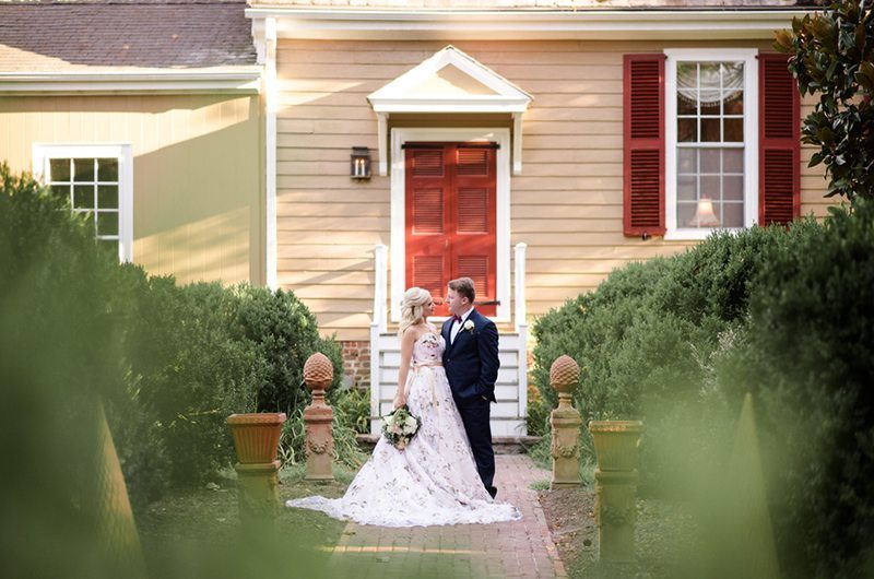 Romantic Backyard Wedding Inspiration Front Of House