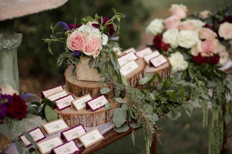 Romantic Backyard Wedding Inspiration Place Cards