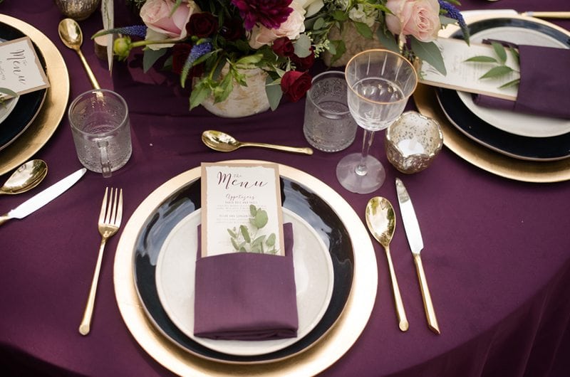 Romantic Backyard Wedding Inspiration Place Setting