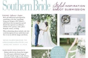 SOUTHERN BRIDE STYLED INSPIRATION SHOOT SUBMISSION Feature Image