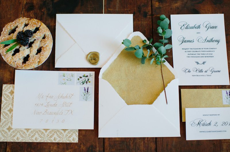 Simply Southern Wedding Inspiration Invitations