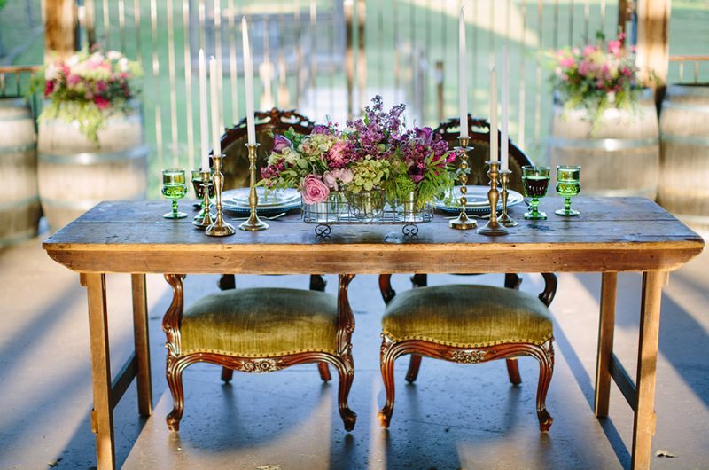 Simply Southern Wedding Inspiration Table Closeup