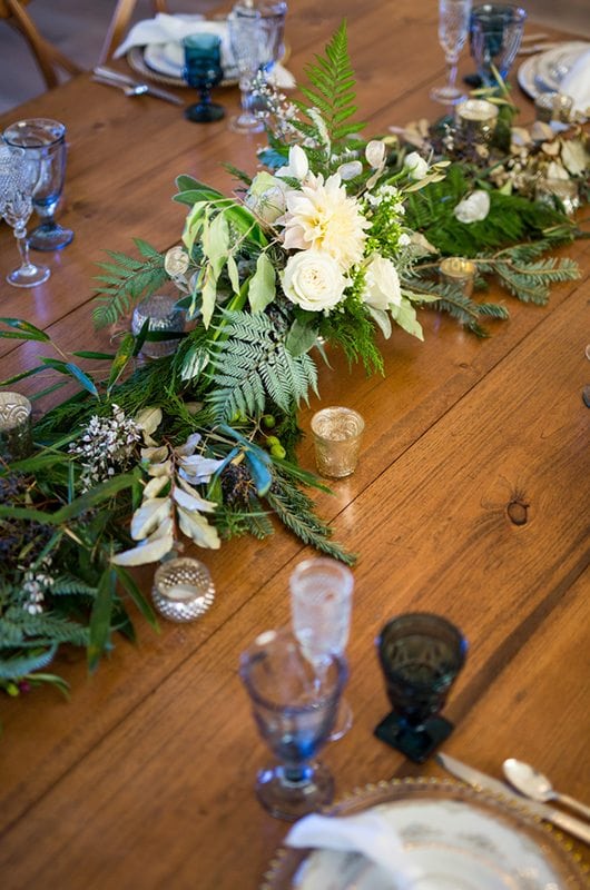 Something Blue Wedding Inspiration Centerpiece