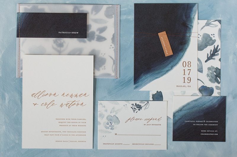 Something Blue Wedding Inspiration Invitations