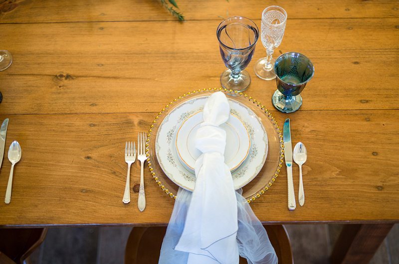 Something Blue Wedding Inspiration Place Setting1