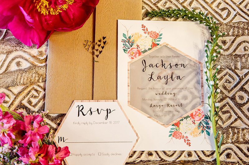 Tropical Valentine Invitations