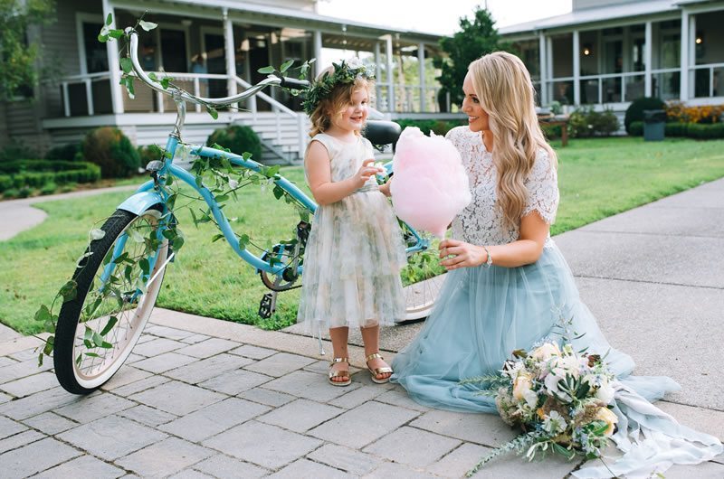 Blue Wedding Details Inspiration Bike