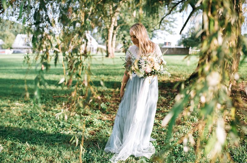 Blue Wedding Details Inspiration Bride