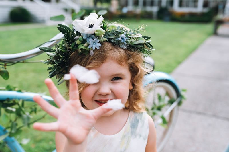 Blue Wedding Details Inspiration Flower Girl