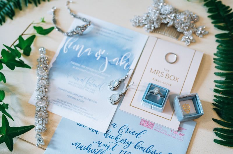 Blue Wedding Details Inspiration Invitations