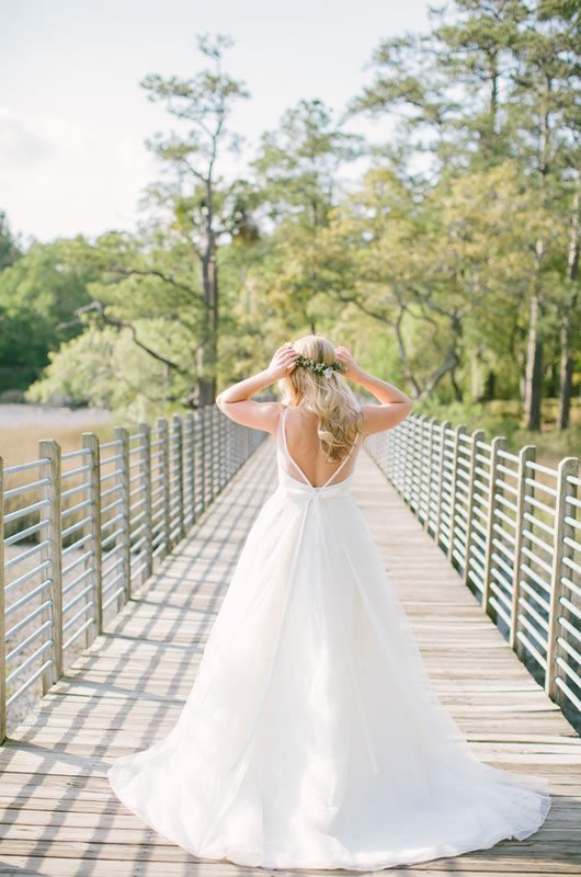 Summer Bridal Portrait Inspiration Back Of Gown