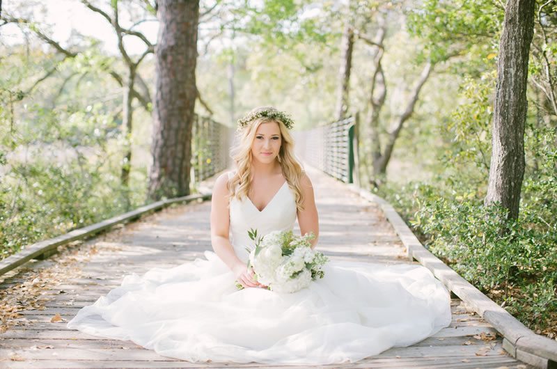 Summer Bridal Portrait Inspiration Bride Bridge