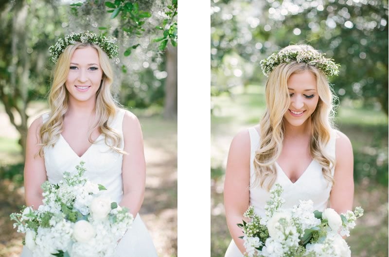 Summer Bridal Portrait Inspiration Bride Close Up Collage