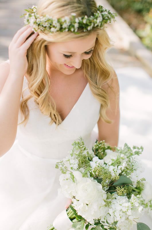 Summer Bridal Portrait Inspiration Wreath