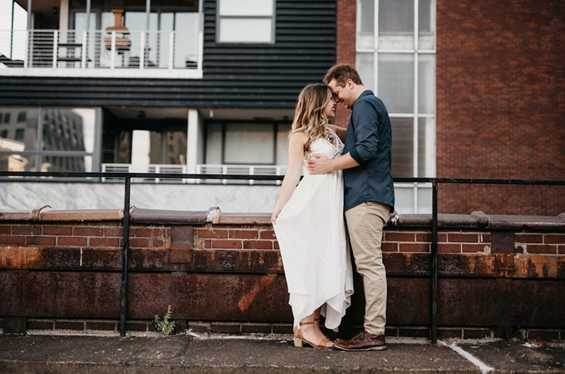 Unique Nashville Engagement Rooftop