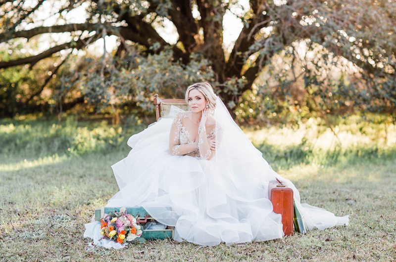 Whimsical Spring Color Palette Inspiration Bride In Chair