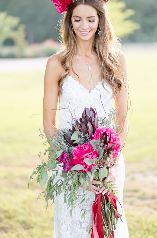 A Pinch Of Pink Bride And Bouquet Details