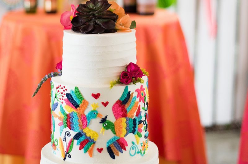 Mexican Wedding Inspiration Cake Details