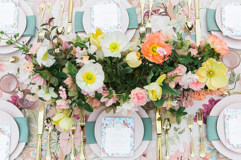 Spring Styled Shoot Birdseye Table