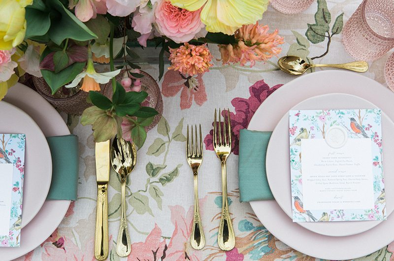 Spring Styled Shoot Details Table