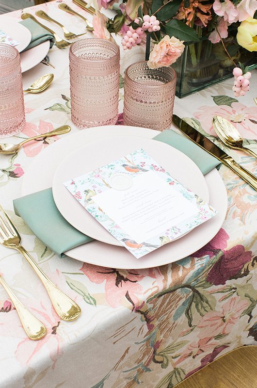 Spring Styled Shoot Table Details Angle