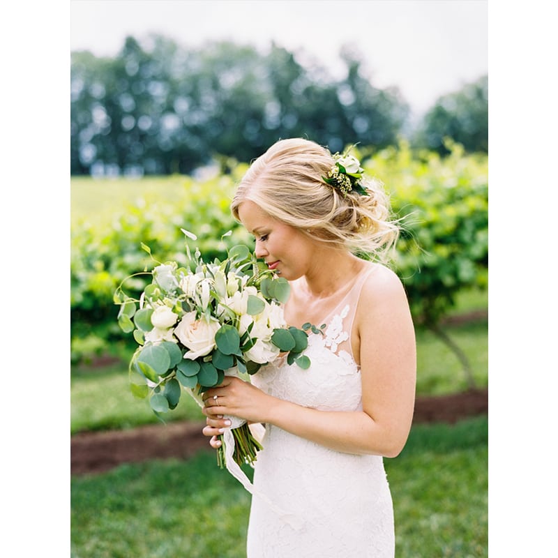 Anna Alex Wedding Lookbook Bride With Flowers