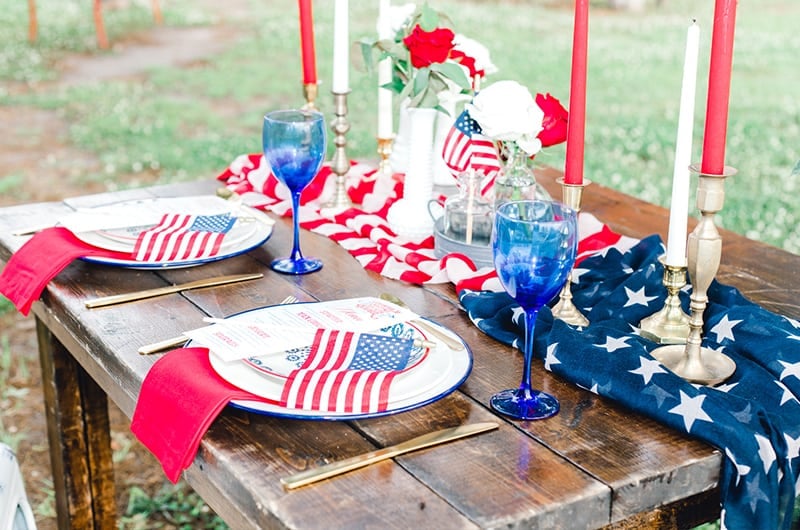 Emma 4th Of July Closeup Table