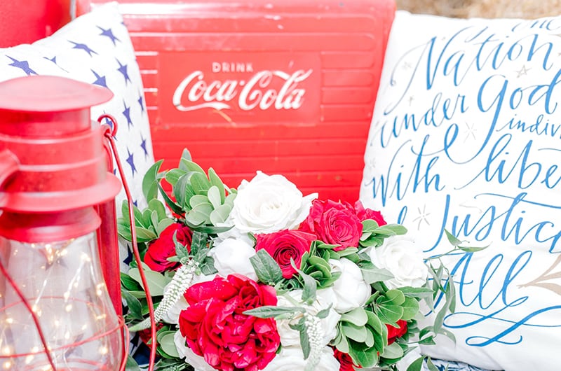 Emma 4th Of July Flowers And Coke