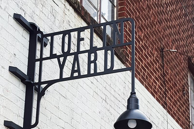 Loflin Yard Venue Sign Outside