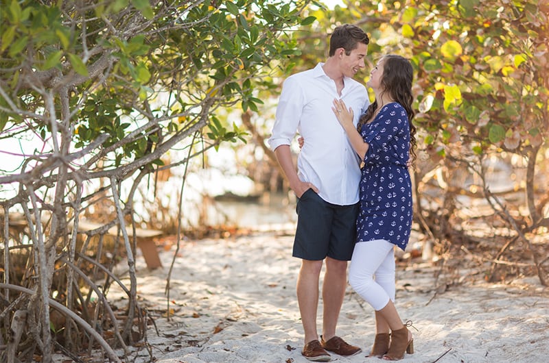 Patriotic Engagment Shoot Trees Looking At Each Other