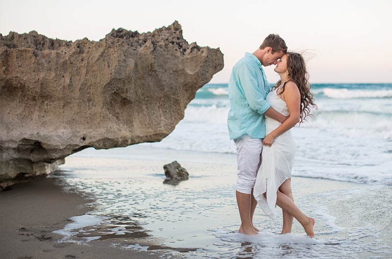 Patriotic Engagment Shoot Water Rocks Hug