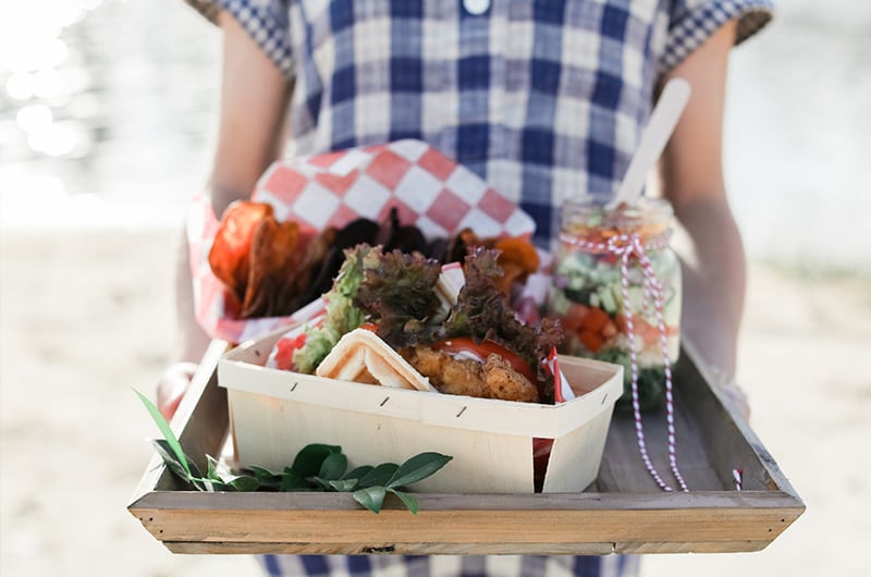 Southern Posies 4th Of July Shoot Holding Food