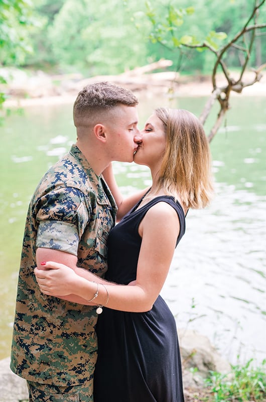 Summer Wells Deployment Camo Kissing