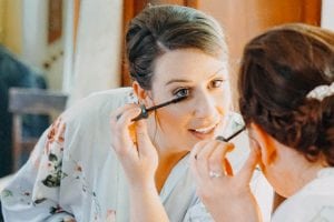 Bride Putting On Mascara
