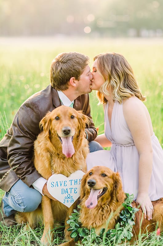 Carter Carlo Shoot Kissing Next To Dogs