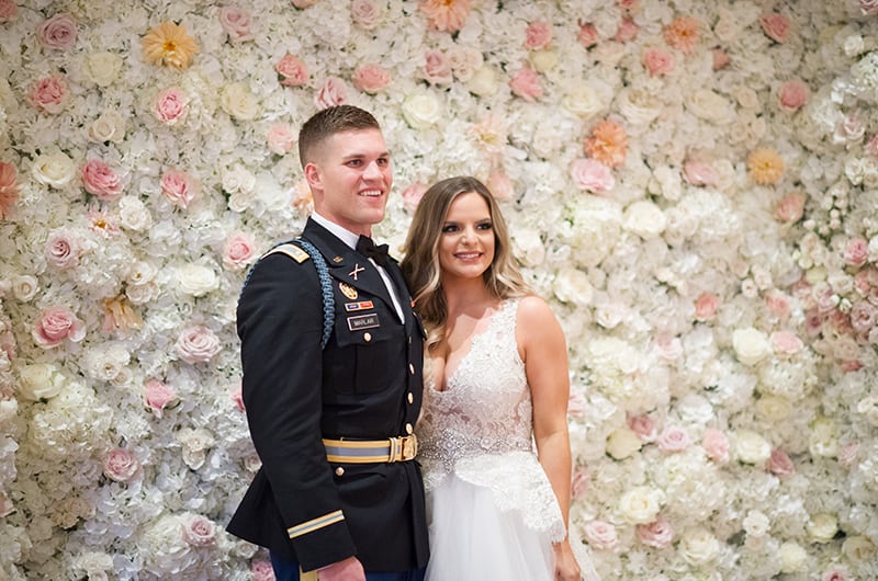 Casey Holmes Reception Flower Wall