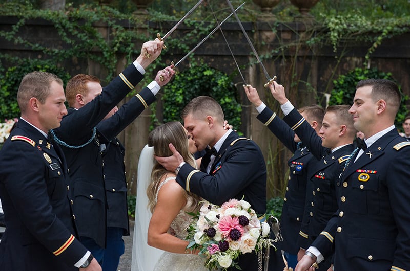 Casey Holmes Wedding Ceremony Kiss Closer