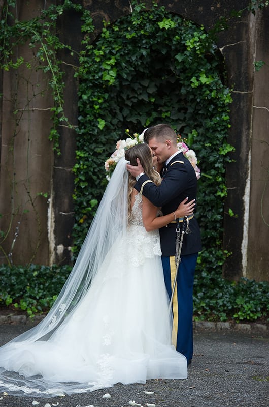 Casey Holmes Wedding Ceremony Portrait Kiss