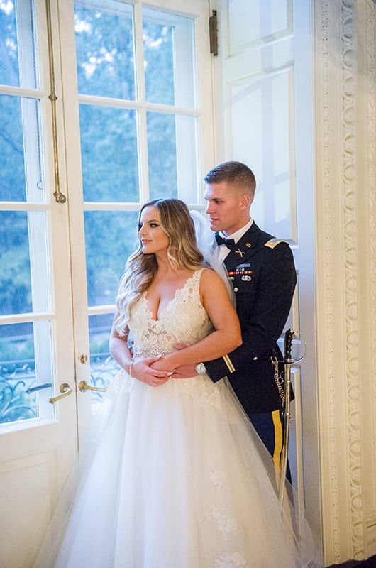 Casey Holmes Wedding Ceremony Window Hug