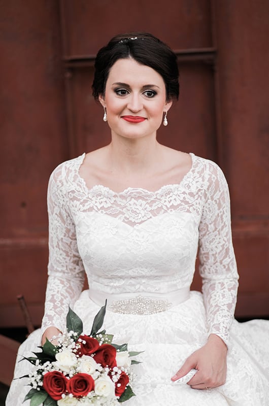 Marissa Bridal Portraits Closeup At Barn