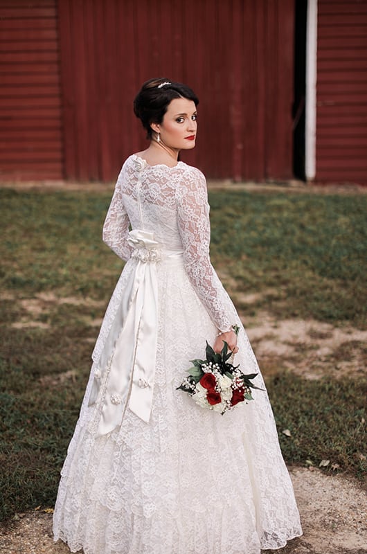 Marissa Bridal Portraits Over The Shoulder