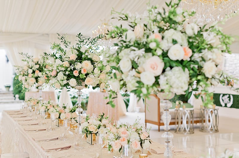 Mattie Ben Rw Reception Table Flowers