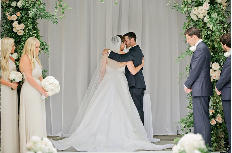 Mattie Jackson Ceremony Hug Groom