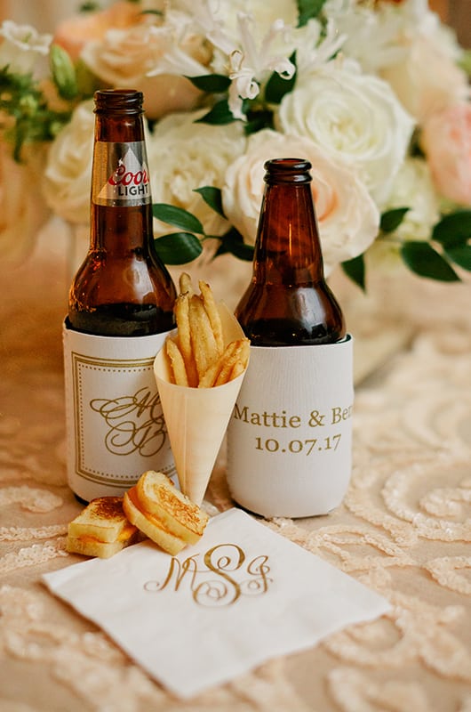 Mattie Jackson Wedding Reception Beer And Fries